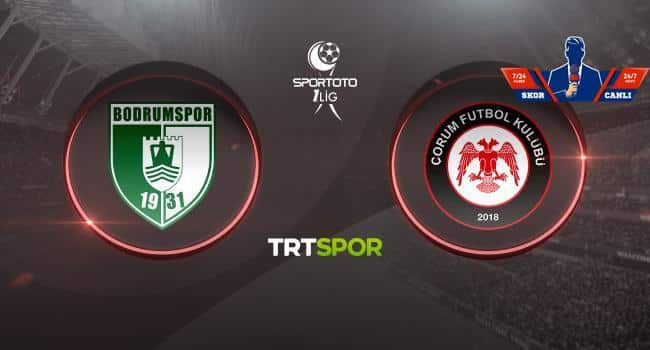 Bodrum FK – Ahlatcı Çorum FK maçı TRT SPOR’da