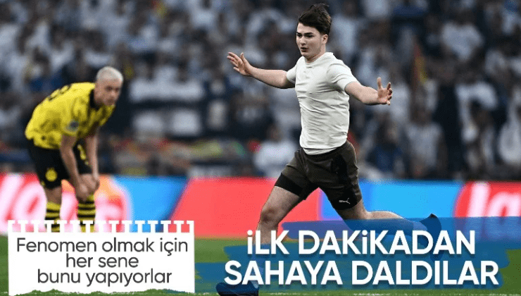 UEFA Şampiyonlar Ligi finalinin ilk dakikasında sahaya taraftar girdi