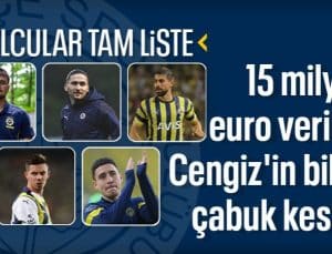 Jose Mourinho, Cengiz Ünder dahil 5 ismin üstünü çizdi