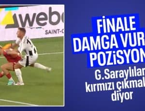 Süper Kupa’da Galatasaraylıların Immobile’ye kırmızı kart beklediği pozisyon