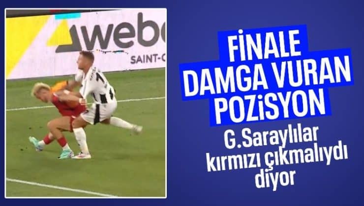 Süper Kupa’da Galatasaraylıların Immobile’ye kırmızı kart beklediği pozisyon