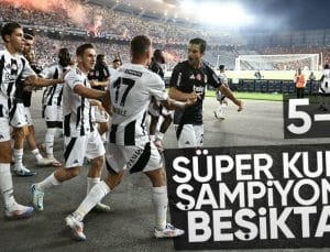 Beşiktaş farklı galibiyetle Galatasaray’ı yenip Süper Kupa şampiyonu oldu