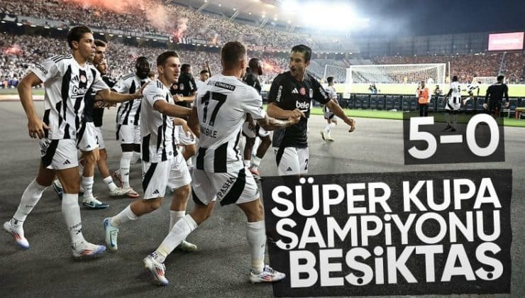 Beşiktaş farklı galibiyetle Galatasaray’ı yenip Süper Kupa şampiyonu oldu