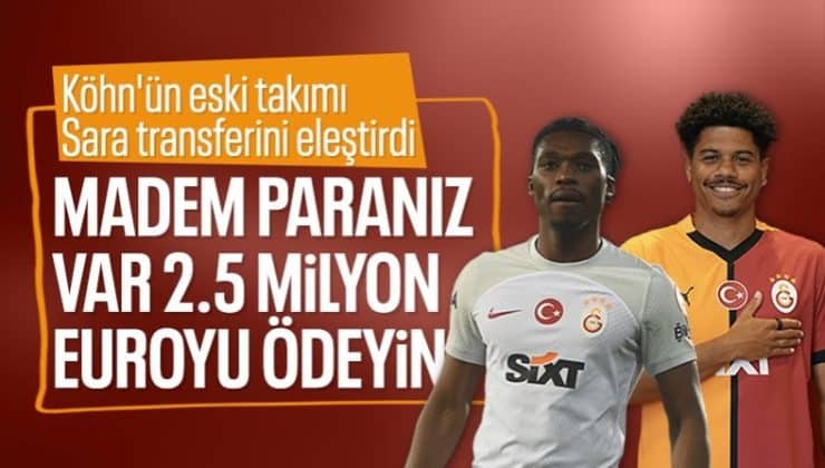 Derrick Köhn’ün eski takımı Gabriel Sara transferini eleştirdi
