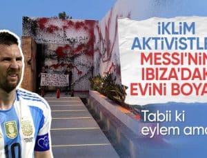 İspanya’da aktivistler, Lionel Messi’nin İbiza’daki malikanesini boyadı