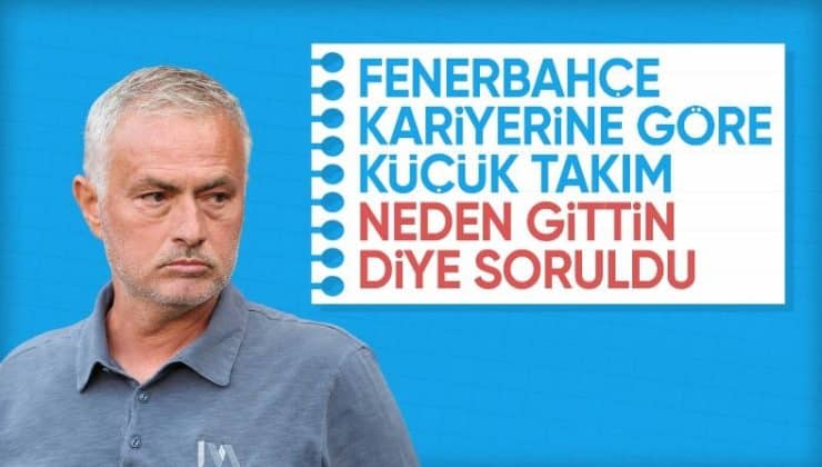 Jose Mourinho’ya çarpıcı Fenerbahçe sorusu