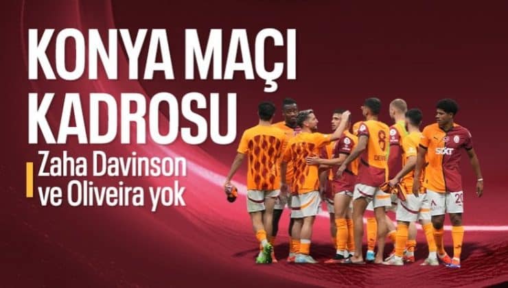 Galatasaray’ın Konyaspor maçı kamp kadrosu açıklandı: Üç eksik