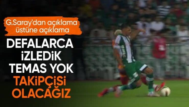 Galatasaray’dan açıklama: VAR çağırması ile gol iptal edildi, anlamış değiliz