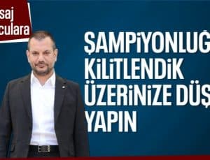 Ertuğrul Doğan: Şampiyonluğa kilitlendik