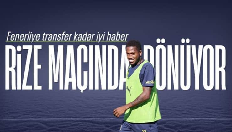 Fenerbahçe’de Fred’den sevindirici haber