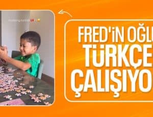 Fred’in çocuğunun Türkçe alıştırması sosyal medyada ilgi odağı oldu