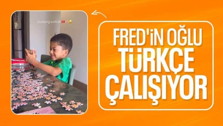 Fred’in çocuğunun Türkçe alıştırması sosyal medyada ilgi odağı oldu