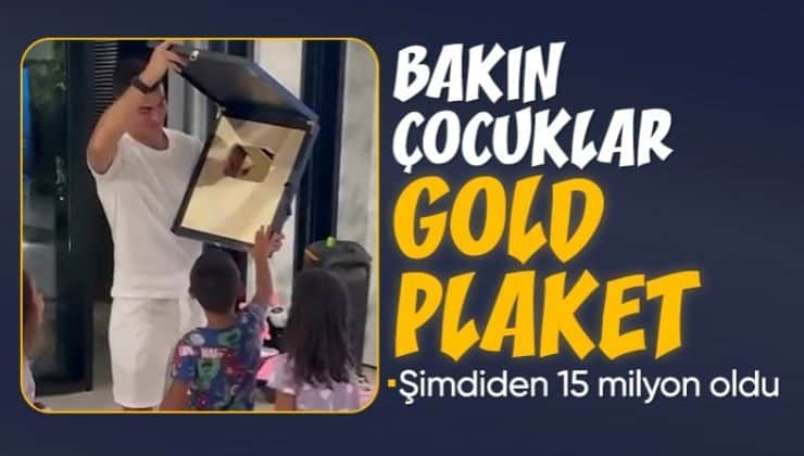YouTube kanalı açan Cristiano Ronaldo rekora koşuyor! Kısa sürede gold plaket aldı