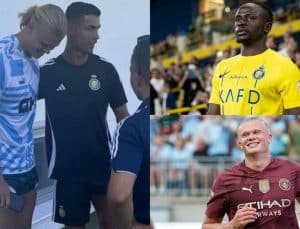 Haaland, Ronaldo ve Mane ile buluştu