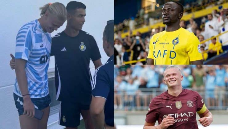 Haaland, Ronaldo ve Mane ile buluştu