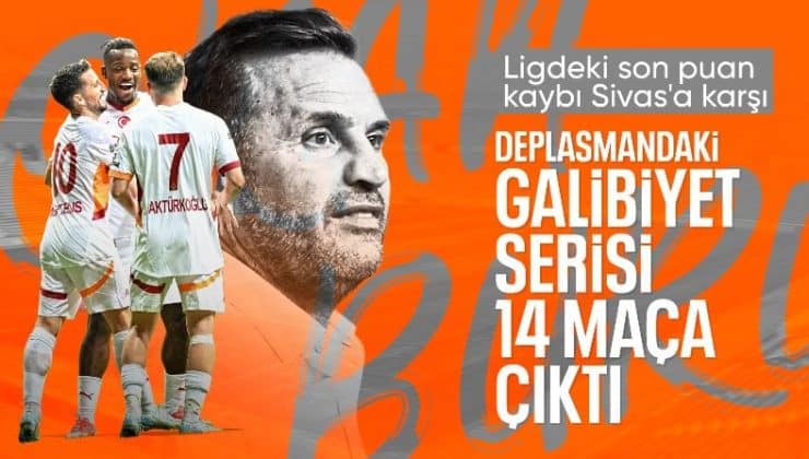 Galatasaray, Süper Lig’de art arda 14. deplasman maçını kazandı